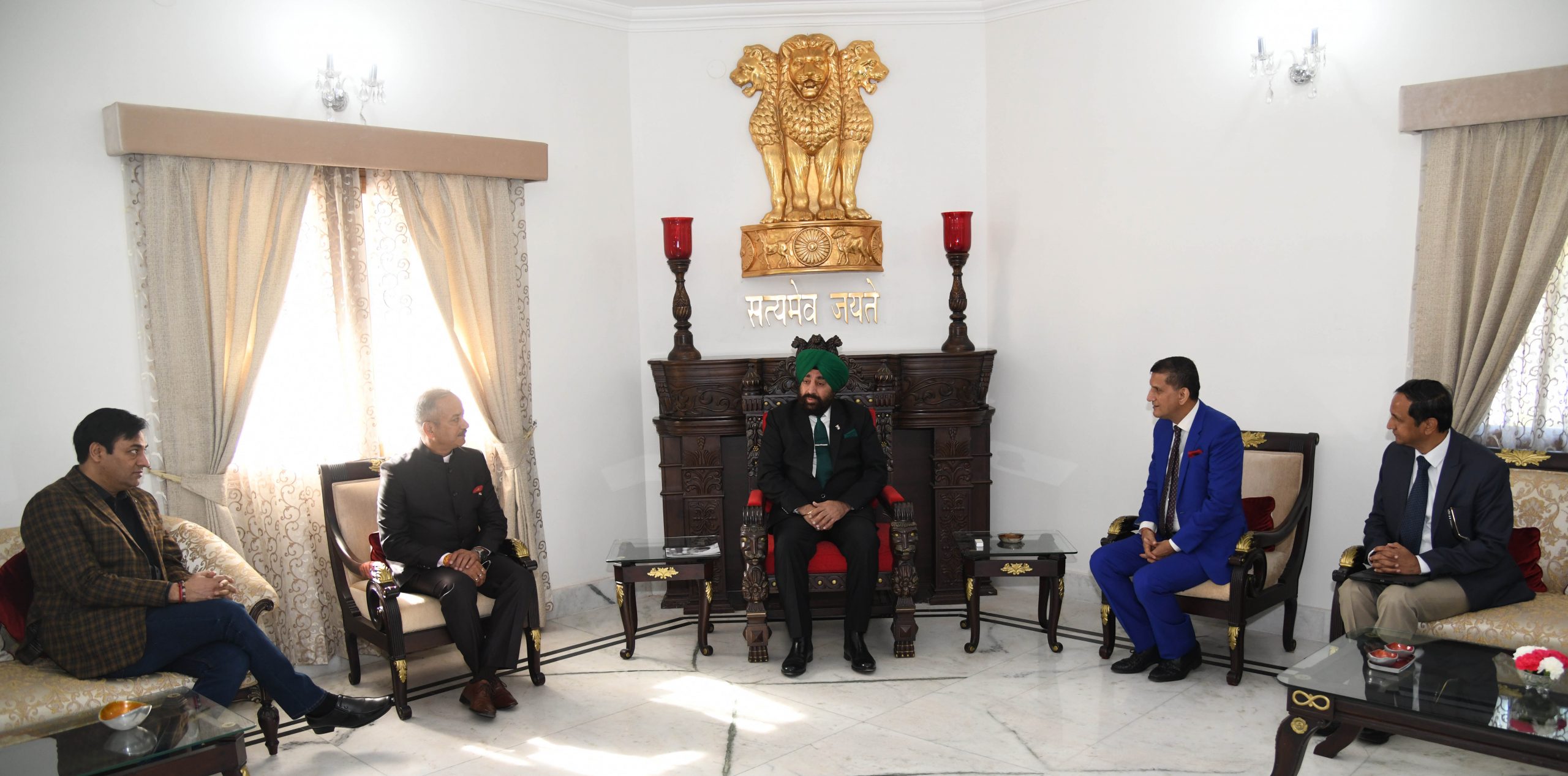 Mr. Raj Bhatt and other officials called on the Governor.