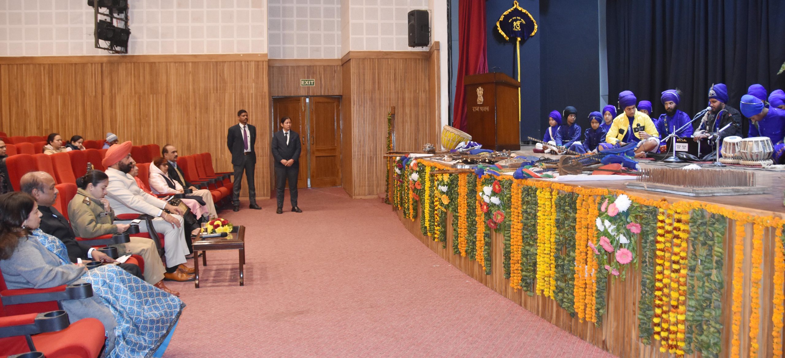 On the occasion of Veer Bal Diwas, Governor Lt. Gen. Gurmit Singh (Retd) enjoys the spectacular performance.