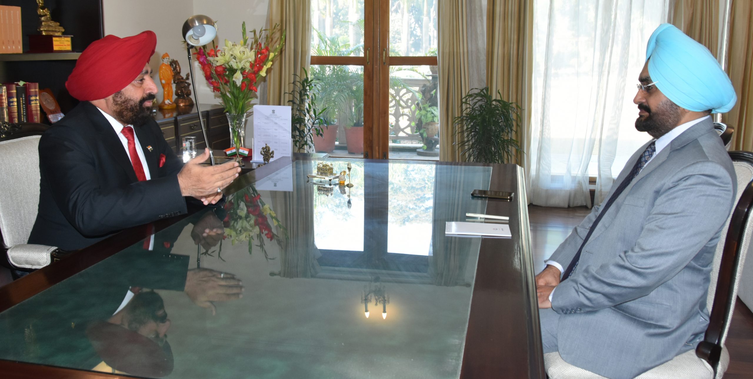 Chief Secretary Dr. S. S. Sandhu. paid a courtesy call on Governor.