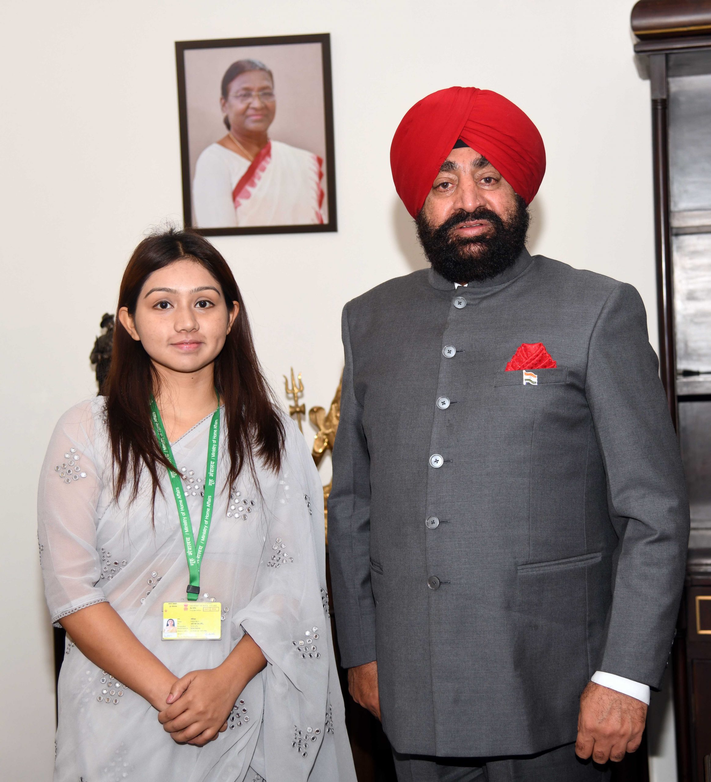 Indian Foreign Service Officer Trainee Ms. Geetika pays a courtesy call on Governor.