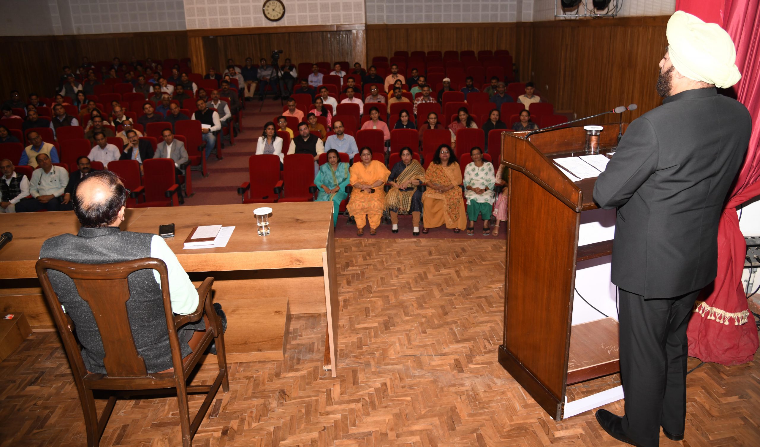 Governor addressing the Parivar Milan program organized at Raj Bhawan Auditorium.