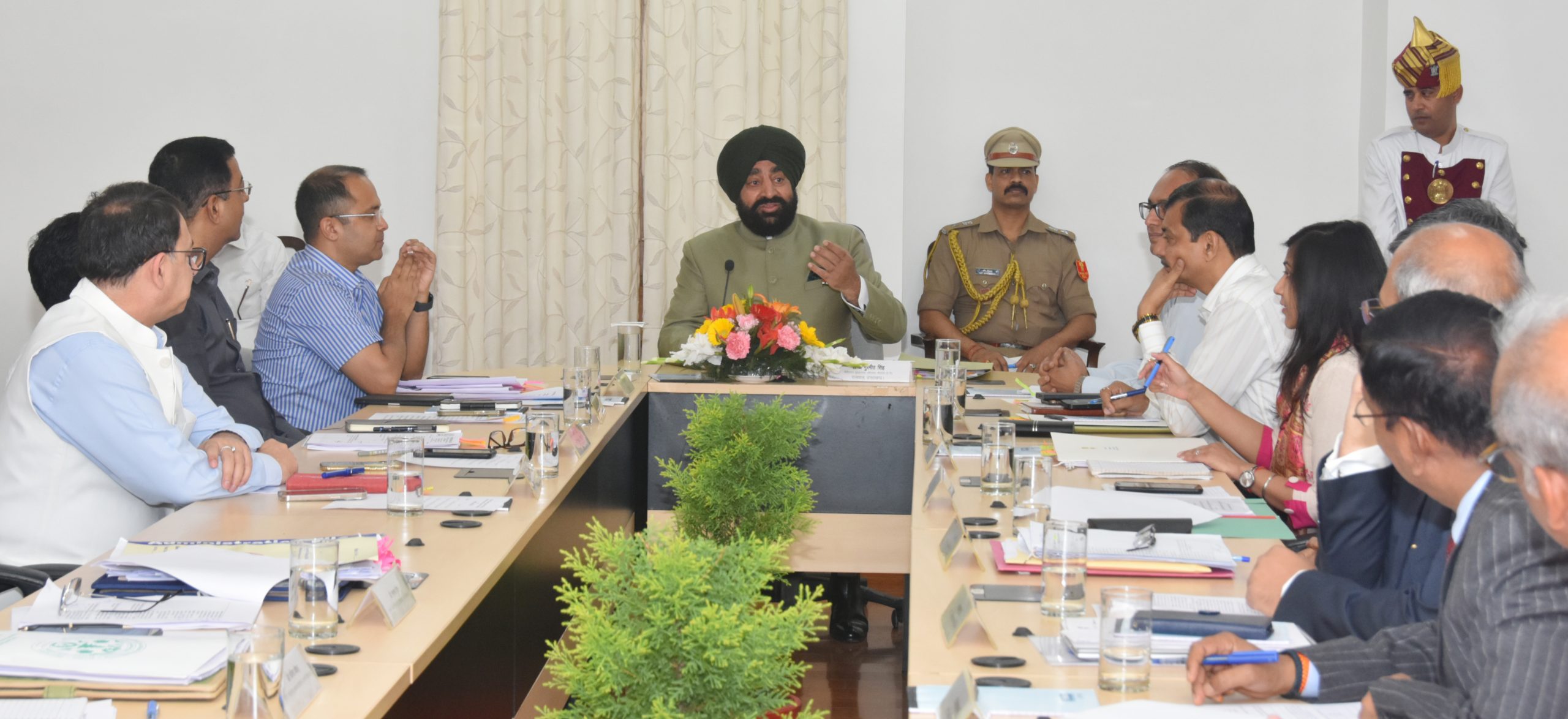 Governor conducts a review meeting with Vice Chancellors of all State Universities at Raj Bhawan.
