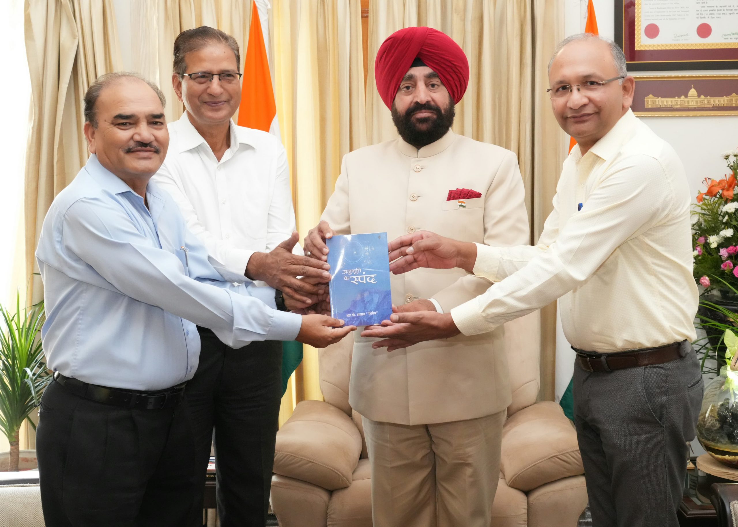 Officials of “Himalaya Unnati Mission” paying courtesy call on Governor Lt Gen Gurmit Singh (Retd).