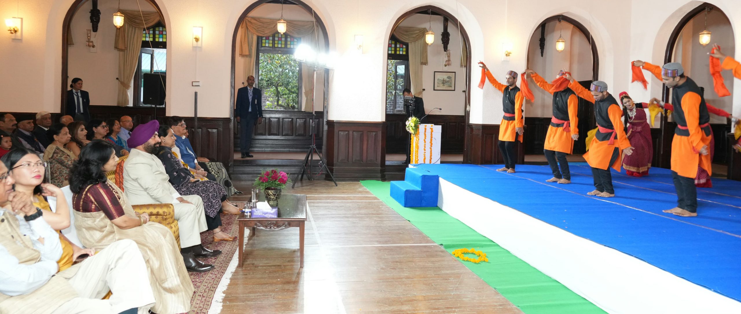Hon'ble Governor witnessing the captivating folk dance in the program.