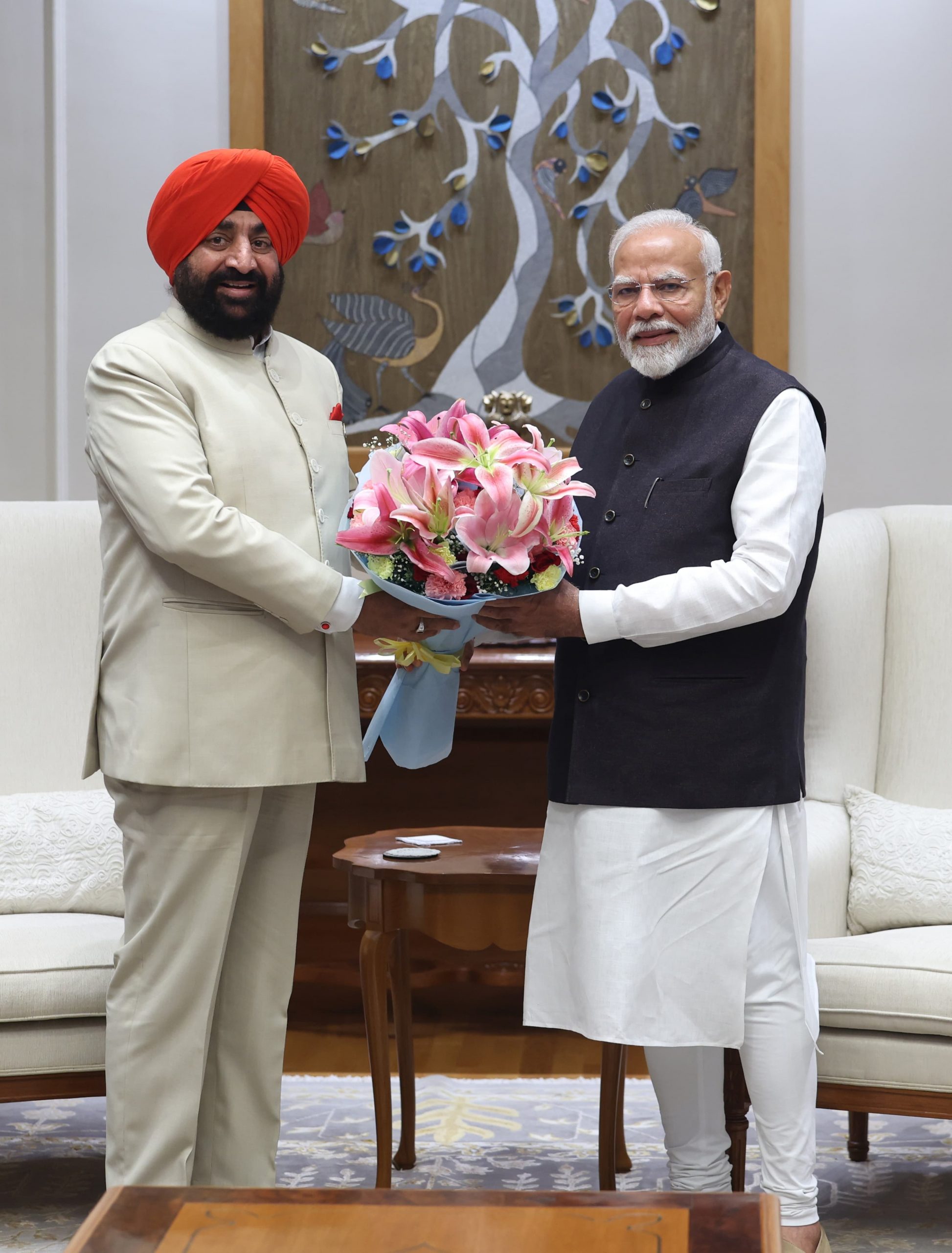 Governor paying courtesy call on Prime Minister Shri Narendra Modi in New Delhi.