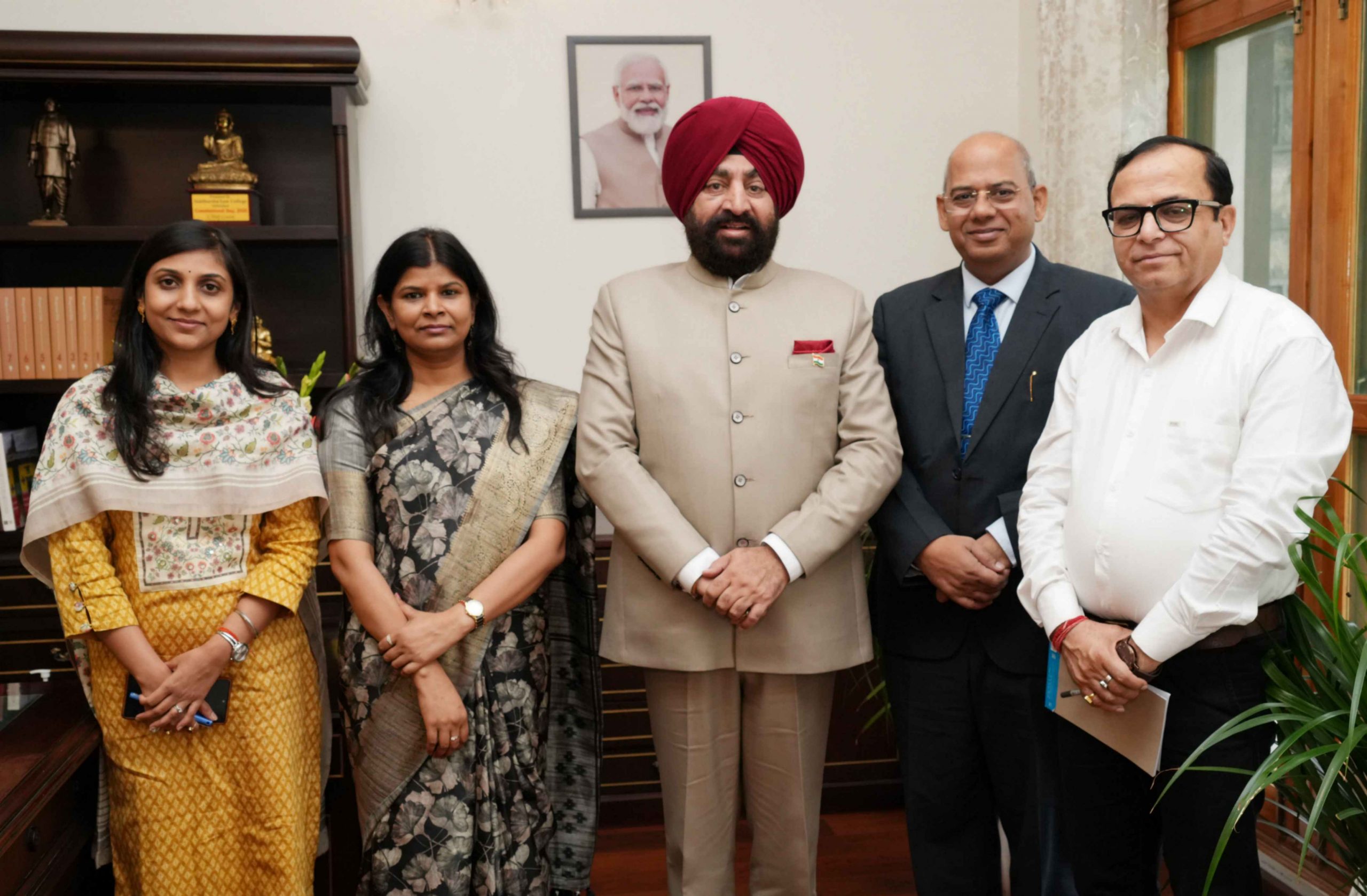 Vice Chancellor of (UTU) Prof. Omkar Singh paying a courtesy call on the Governor.