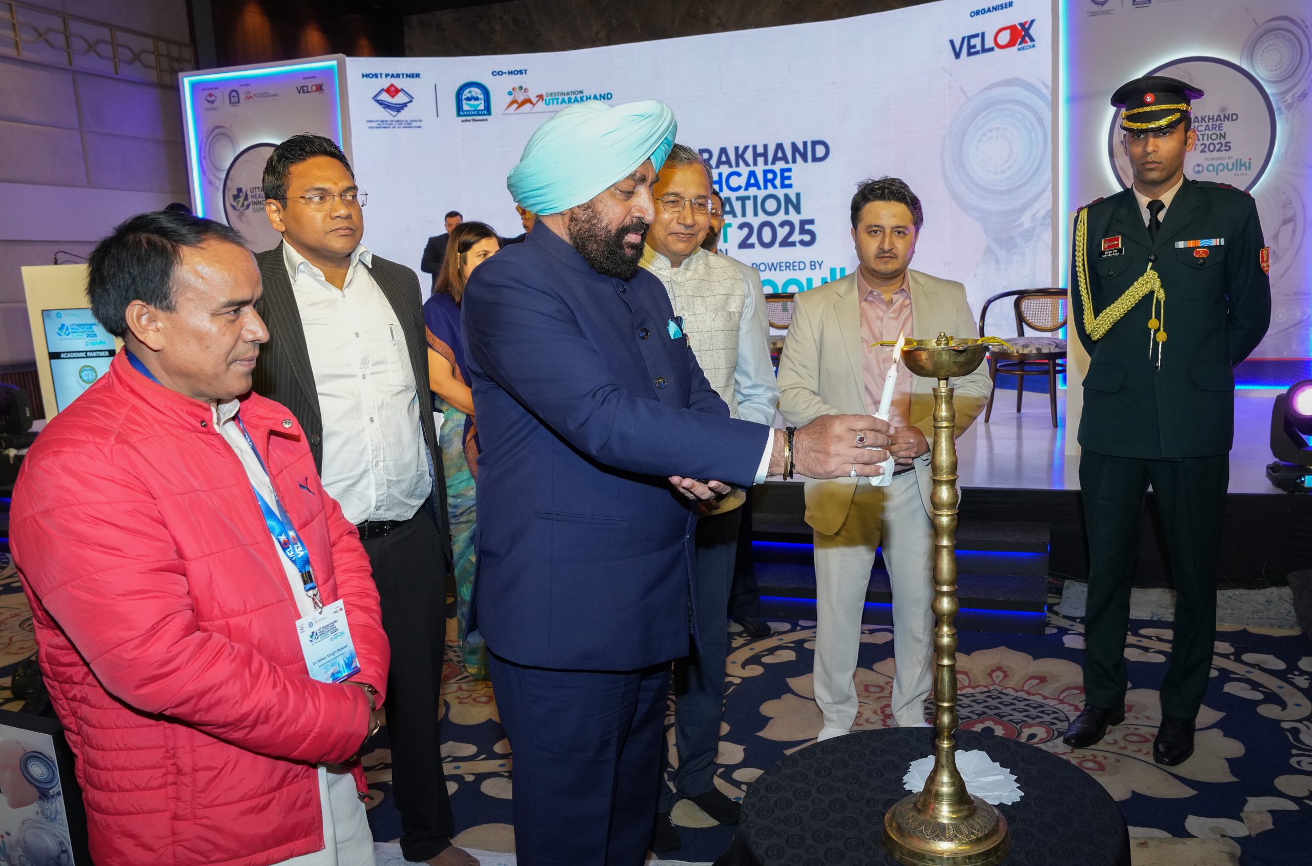 Governor inaugurating the inaugural session of 'Uttarakhand Healthcare Innovation Summit' at a local hotel located on Rajpur Road.