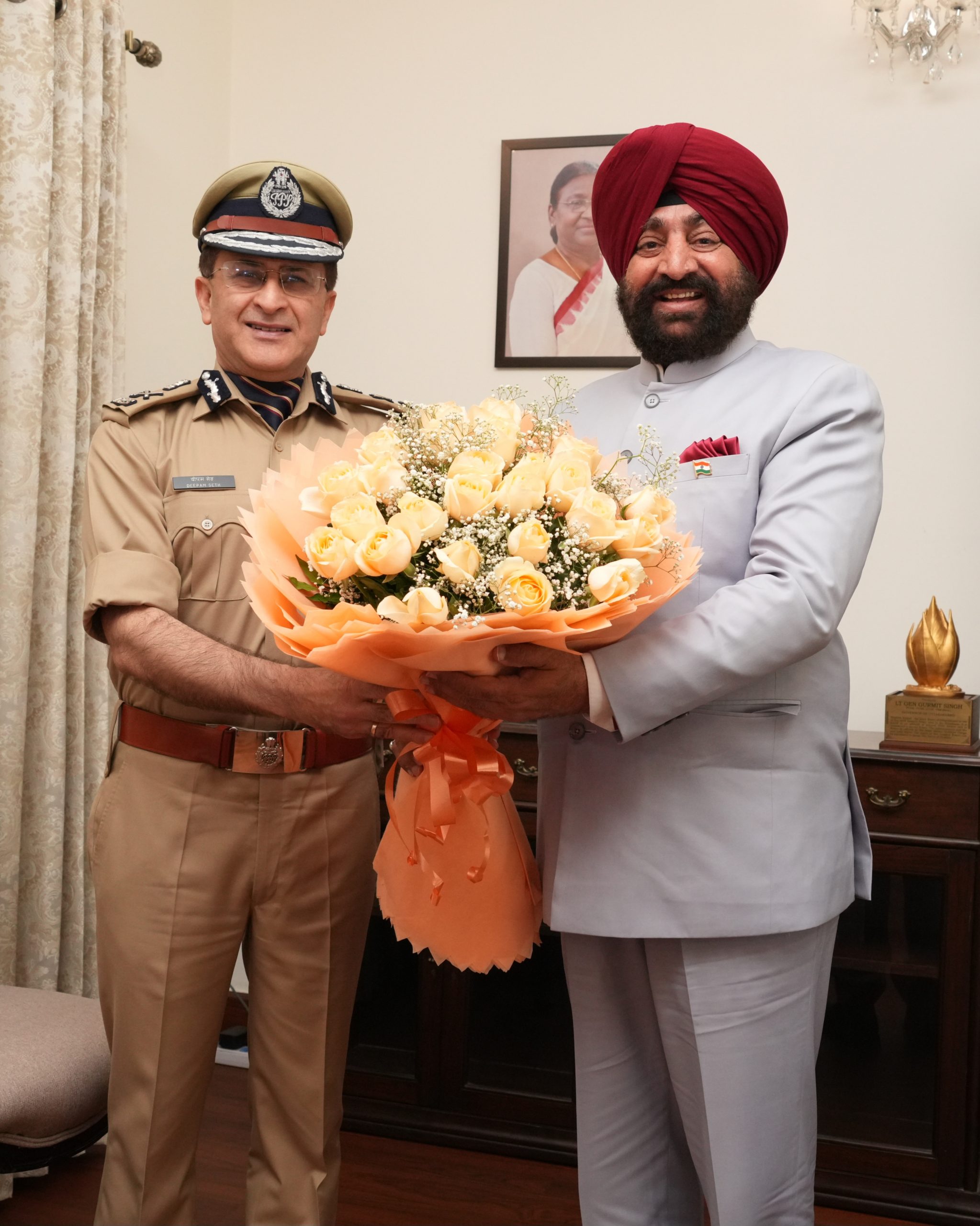 01-04-2025 : DGP Shri Deepam Seth paid a courtesy call on the Governor.