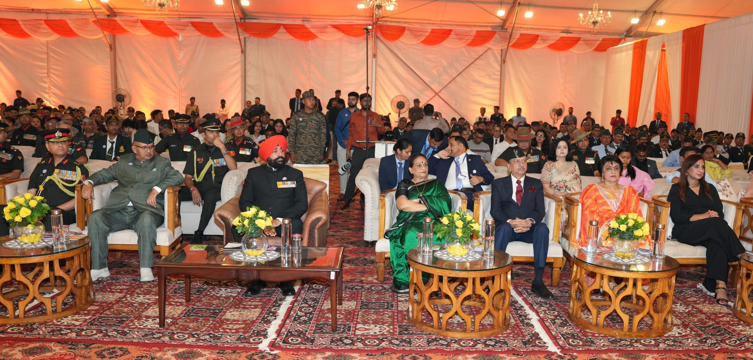 Governor participating in the program "Ek Shaam Sainik Ke Naam" at Raj Bhawan Nainital.