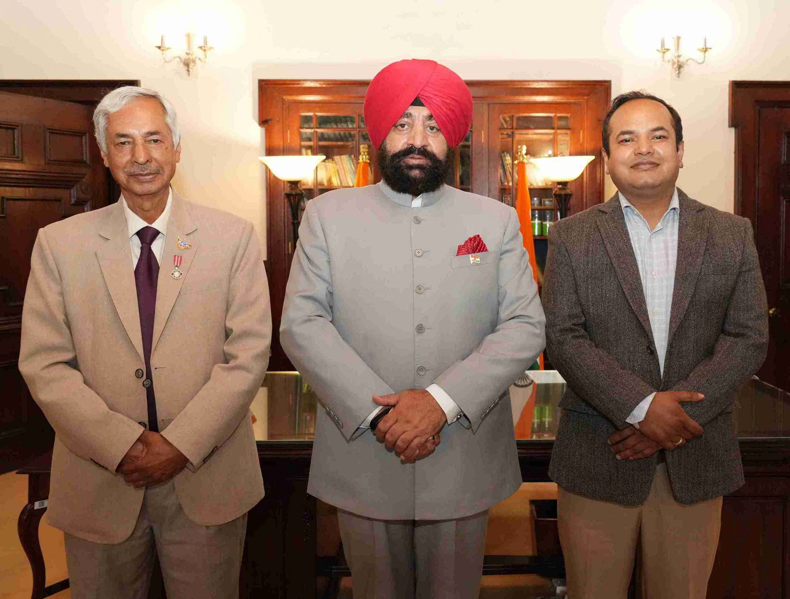 Famous cinematographer and nature lover Padma Shri Anup Shah paying a courtesy visit to the Governor.
