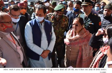 राज्यपाल ने आपदा प्रभावित तपोवन क्षेत्र का किया दौरा