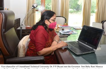 Vice-chancellor of Uttarakhand Technical University Dr. P P Dhyani met the Governor