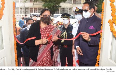 Governor inaugurated Dr Radhakrishanan and Dr Rajendra Prasad law college moot court at Kumaon University