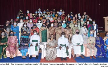 Governor took part in the teachers felicitation Program at St. Joseph’s Academy.
