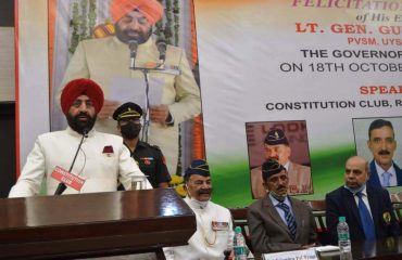 राज्यपाल ने कॉन्सट्यूशनल क्लब, नई दिल्ली में राष्ट्रीय सैनिक संस्था द्वारा आयोजित कार्यक्रम में प्रतिभाग किया।