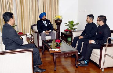 IAS officers of Uttarakhand cadre 2020 Dr Deepak Saini and Shri Devesh Sashani Called on Governor.