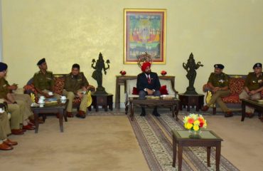 IPS officers of Uttarakhand called on Governor Lt Gen (Retd) Gurmit Singh at Raj Bhawan.