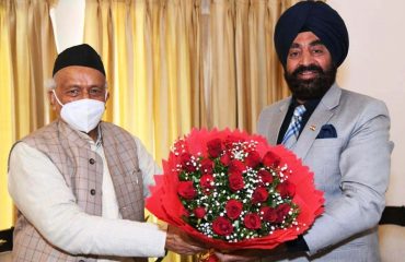 Governor of Maharashtra Shri Bhagat Singh Koshiyari called on Governor Lt. Gen. (Retd.) Gurmit Singh at Raj Bhawan.