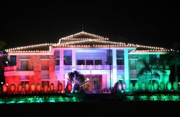 On the eve of the State Foundation Day, the Raj Bhawan, Uttarakhand lit up with lights.