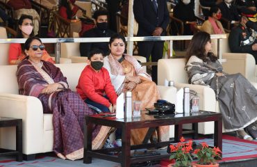 First Lady Mrs. Gurmeet Kaur at the Passing Out Parade of the Indian Military Academy.