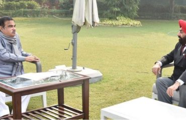 Governor met the Union Minister for Road Transport and Highways, Shri Nitin Gadkari, in New Delhi