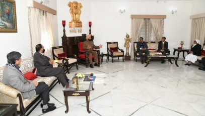 Governor discussing in detail their challenges and future roadmap with Vice Chancellors of State Universities at Raj Bhavan.