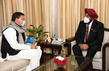 Chief Minister Shri Pushkar Singh Dhami had a courtesy call on Governor