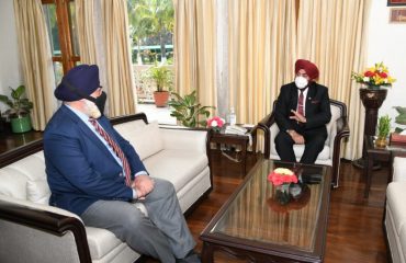 President of Gurdwara Race Course, Mr. Balbir Singh paying a courtesy call on Governor