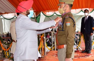 Governor honored the dutiful police personnel for their excellent performance on the occasion of Republic Day celebrations held.