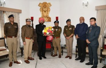 DGP along with other senior police officers extended birthday wishes to the Governor.