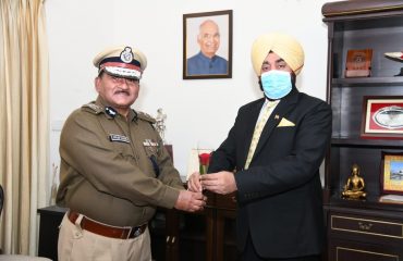 IG CRPF Shri Sanjay Kaushik made a courtesy call on the Governor at Raj Bhavan.