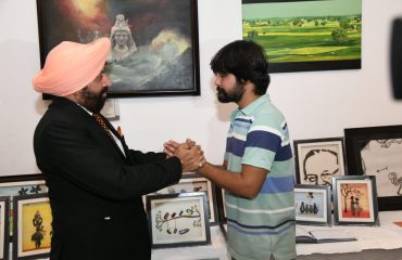Governor Lt Gen Gurmit Singh (Retd) visited the art gallery at Raj Bhawan on the occasion of spring festival on Wednesday.
