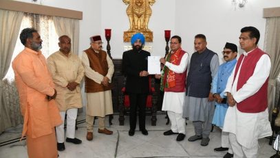Chief Minister Shri Pushkar Singh Dhami submitted his resignation letter after meeting the Governor