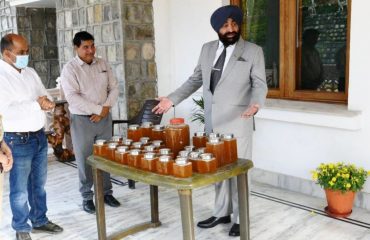 On Wednesday, 30 kg of honey was extracted from the bee boxes installed in the Raj Bhawan.