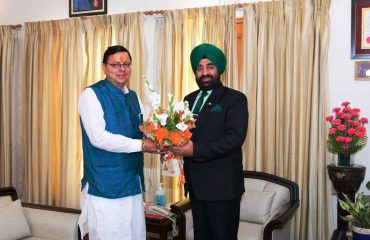 Chief Minister Shri Pushkar Singh Dhami called on Governor Lt Gen Gurmit Singh (Retd) on Wednesday at Rajbhawan.