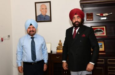 Brig. P P S Pahwa called on Governor Lieutenant General Gurmit Singh (Retd) at Rajbhawan on Thursday.