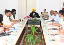 Governor Lt Gen Gurmit Singh (Retd.) chairing a meeting with senior officials of the government regarding the preparations for Chardham Yatra at Raj Bhawan.;?>