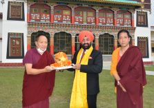 Governor reached Buddha Temple in Clementtown on Monday on the occasion of 'Buddha Purnima'.;?>