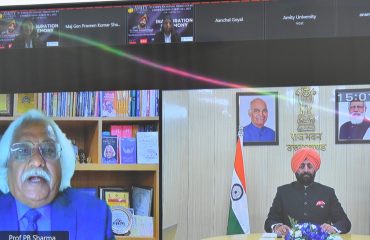 Governor virtually participating in the 5th National Moot Court Competition organized by Law School.