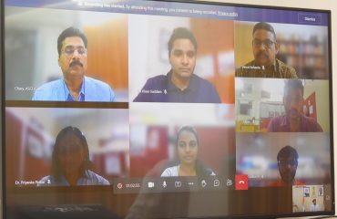 Governor Lt Gen Gurmit Singh (Retd) during virtual participation in relation to WASH (Water, Sanitation, Hygiene) innovation program in cleanliness and sanitation.