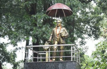जीर्णाेद्धार के बाद भारत रत्न डा. भीमराव अंबेडकर की मूर्ति।