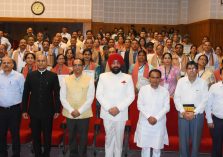 . Governor Lt Gen Gurmit Singh (Retd) with teachers on the occasion of Teachers' Day at Raj Bhavan Auditorium.;?>