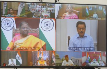 टीबी मुक्त भारत अभियान’ के शुभारंभ अवसर पर वर्चुअली प्रतिभाग करते हुए राज्यपाल।