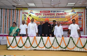 Governor participating as the chief guest at the felicitation function organized by the Sanskrity ke Saarthi , in Gurugram, Haryana.