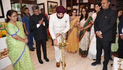 Governor Lt. Gen. Gurmit Singh (Retd) inaugurating the 97th Foundation Course Ceremony program of the Trainee Officers at Lal Bahadur Shastri National Academy of Administration, Mussoorie by lighting the lamp.