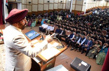 Governor Lt Gen Gurmit Singh (Ret) addressing the 97th Foundation Course Ceremony Program of Trainee Officers at Lal Bahadur Shastri National Academy of Administration, Mussoorie.
