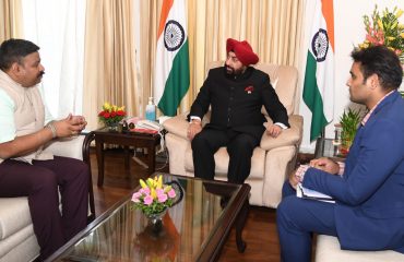 Governor was met by Vinod Achanta, Director of WASH, Hyderabad and Shri Sai Kiran.