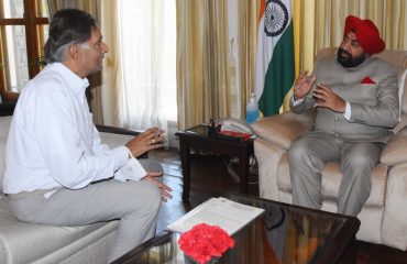 While meeting the Governor, the Chairman Hospital, Dr. Srinivas.