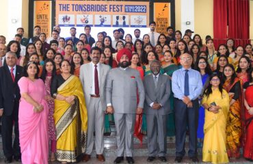 Governor Lt. Gen. Gurmit Singh (Retd) with the school management at the first 