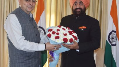 Chief Minister Shri Pushkar Singh Dhami made a courtesy call on the Governor.